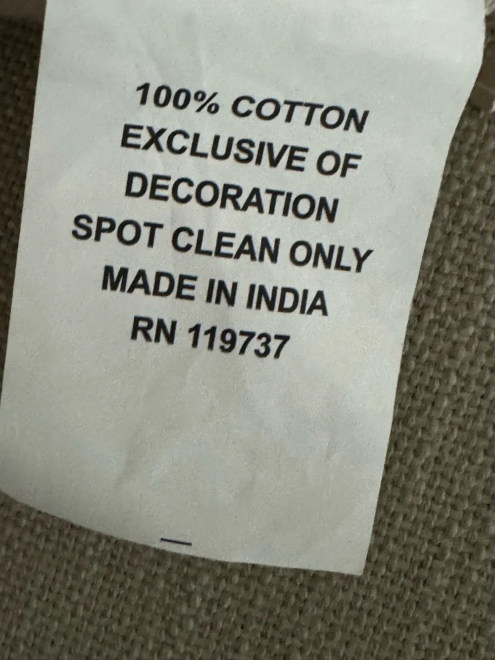 20” x 20” throw pillow features a trellis pattern with embroidered - Picture 7 of 8